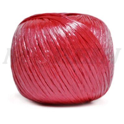 Шпагат полипропиленовый ленточный Ф 1,5 мм клубок 60 м.п. красный